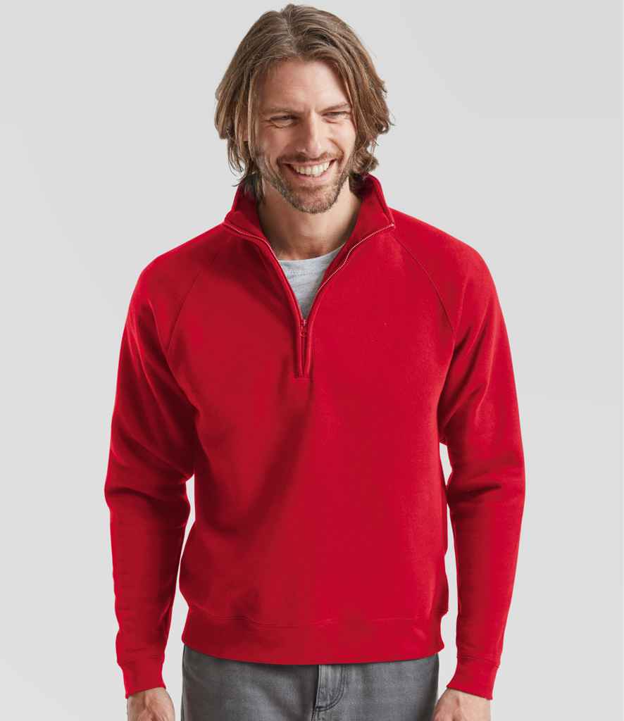 Fruit of the Loom Premium Zip Neck Sweatshirt - PenCarrie
